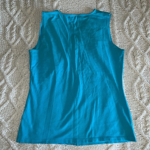 Vintage Y2K Aquamarine Blue Blouse - Picture 6 of 8